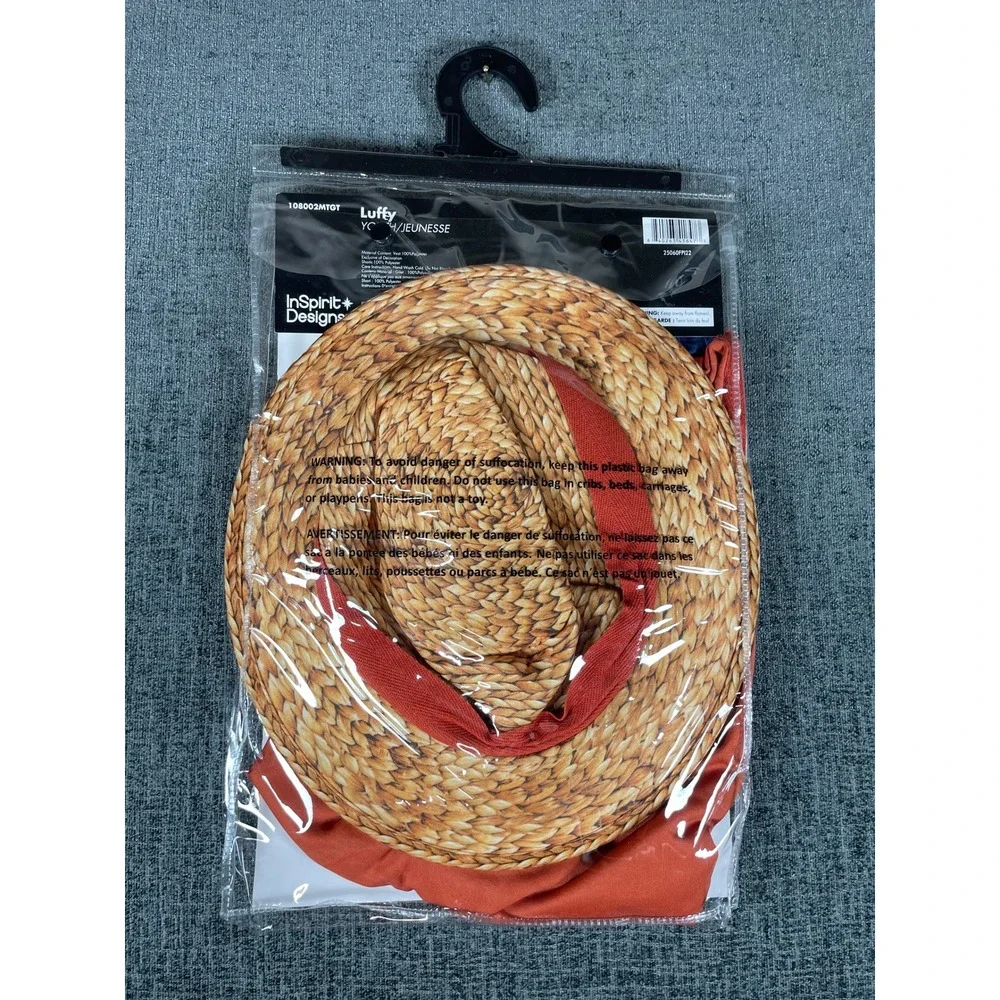 Netflix One Piece Luffy Youth Costume Kids Medium 7-8 Inspirit Designs 3pc Set